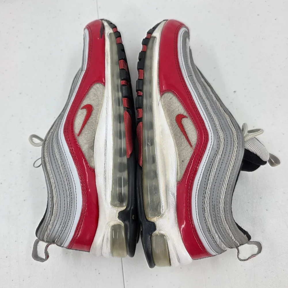 Nike Air Max '97 University Red Pure Platinum Men's‎ Size 9.5 921826-009 Read.